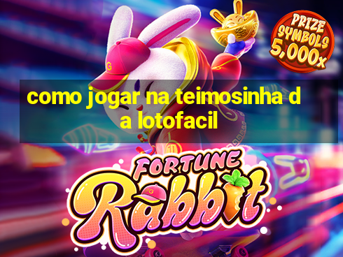 como jogar na teimosinha da lotofacil