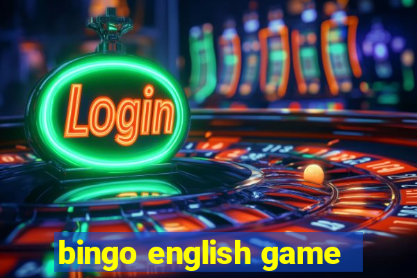 bingo english game