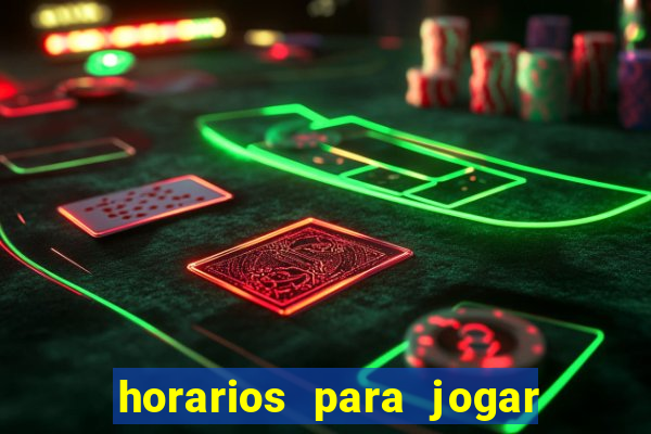 horarios para jogar no fortune rabbit