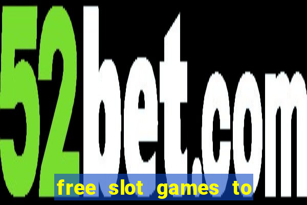 free slot games to win real money