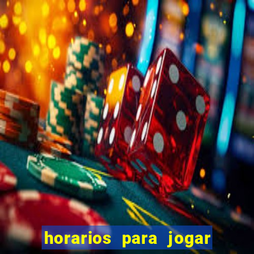 horarios para jogar fortune tiger