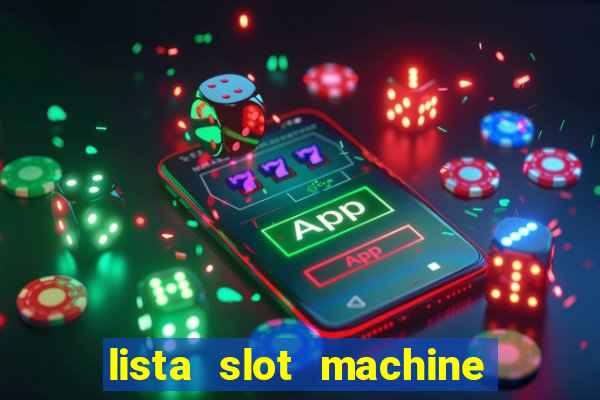 lista slot machine da bar