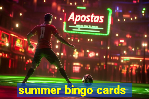 summer bingo cards