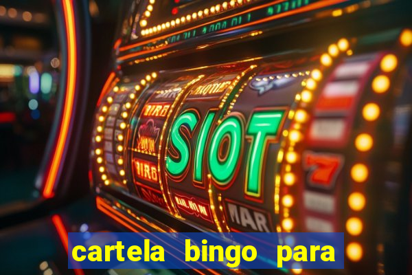 cartela bingo para cha de cozinha imprimir gratis