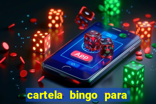 cartela bingo para cha de cozinha imprimir gratis