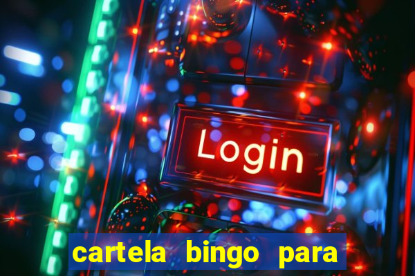 cartela bingo para cha de cozinha imprimir gratis