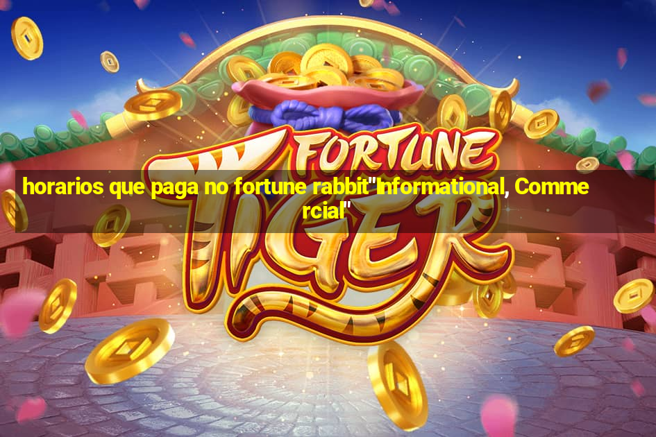 horarios que paga no fortune rabbit