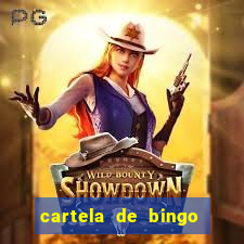 cartela de bingo para chá de bebê