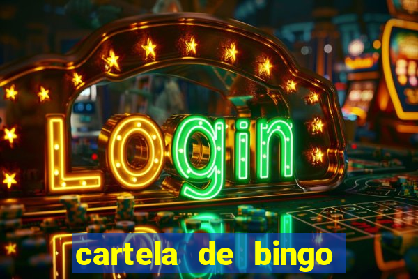 cartela de bingo para chá de bebê