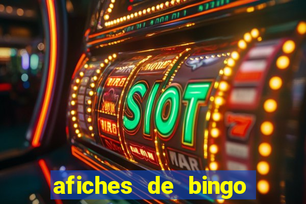 afiches de bingo para editar