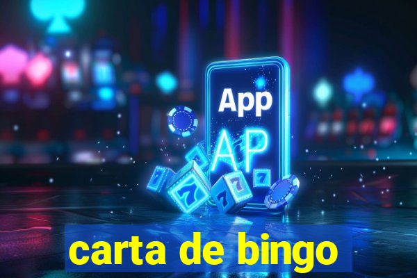 carta de bingo