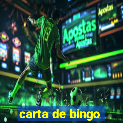 carta de bingo