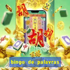 bingo de palavras para imprimir colorido