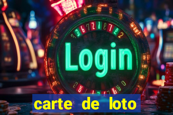 carte de loto bingo a imprimer gratuit