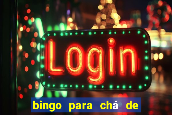 bingo para chá de bebê para imprimir grátis