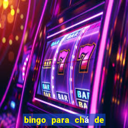 bingo para chá de bebê para imprimir grátis