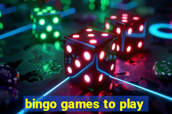 bingo games to play