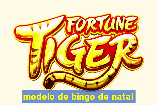 modelo de bingo de natal