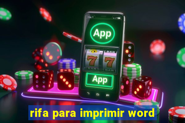 rifa para imprimir word