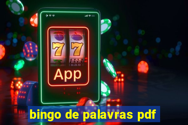 bingo de palavras pdf