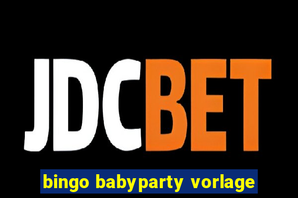 bingo babyparty vorlage