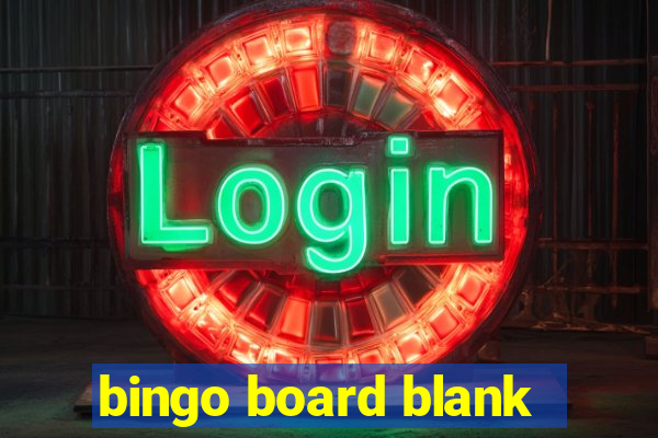 bingo board blank