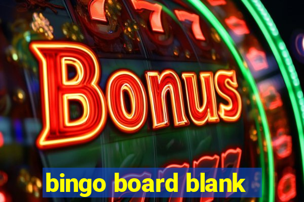 bingo board blank