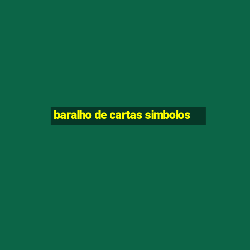 baralho de cartas simbolos