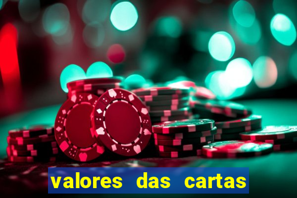 valores das cartas no 21