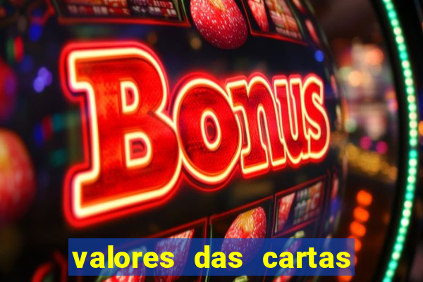 valores das cartas no 21