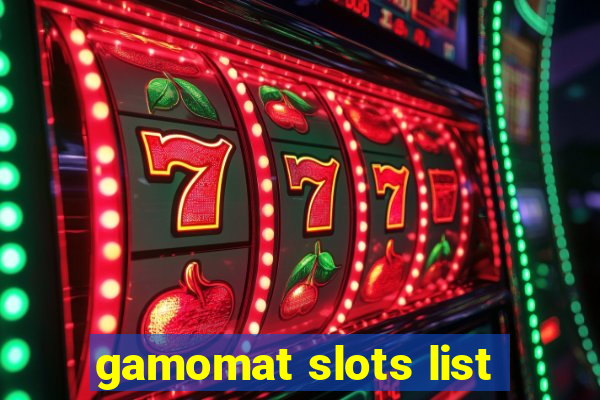 gamomat slots list