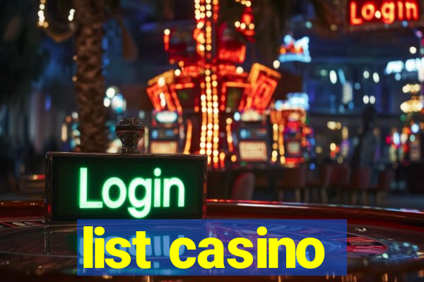 list casino