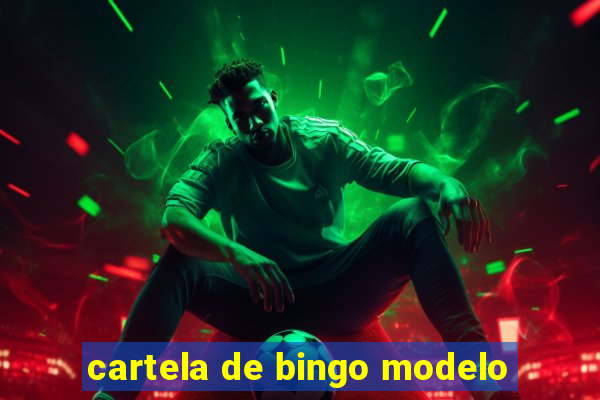 cartela de bingo modelo