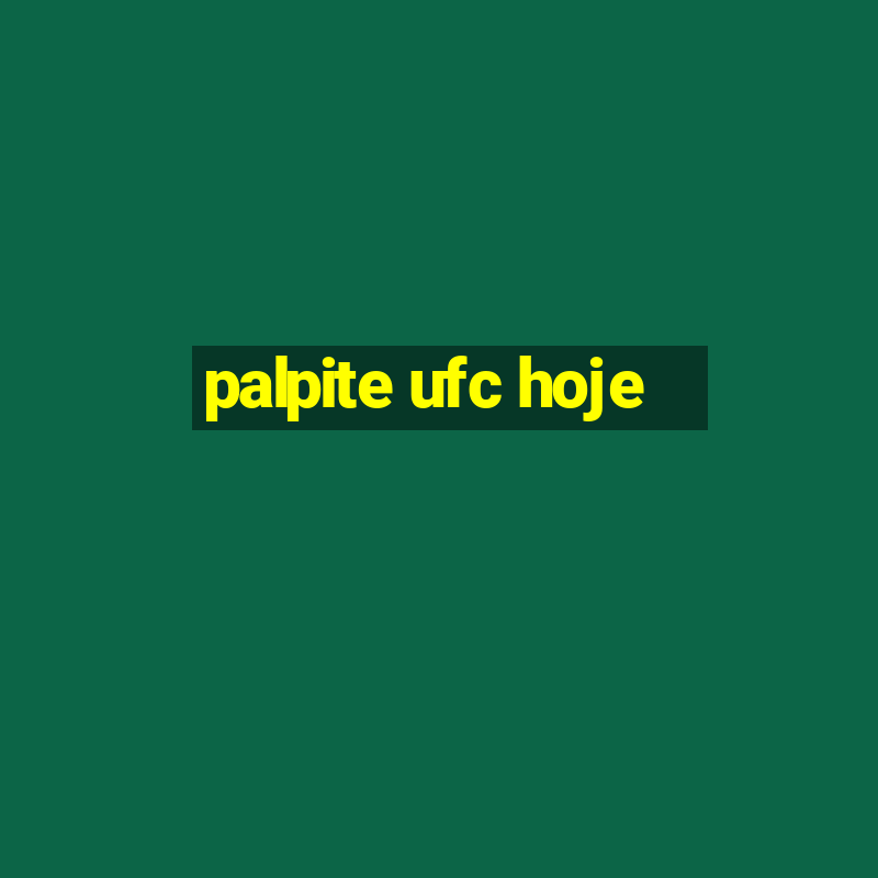 palpite ufc hoje