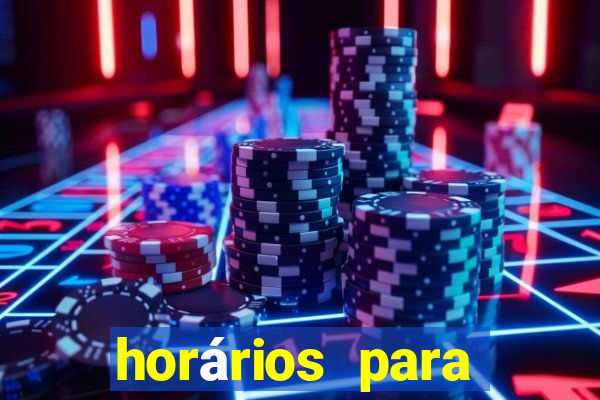 horários para jogar fortune tiger