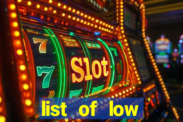 list of low volatility slot machines