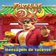 mensagem de sucesso