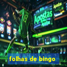 folhas de bingo