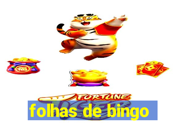 folhas de bingo