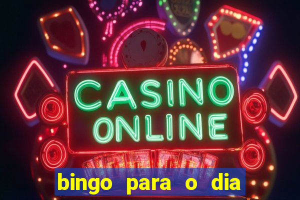 bingo para o dia do estudante