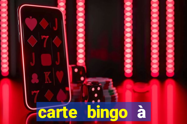 carte bingo à imprimer gratuit