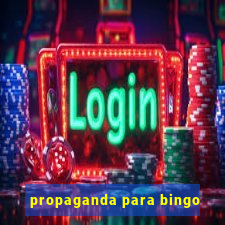 propaganda para bingo