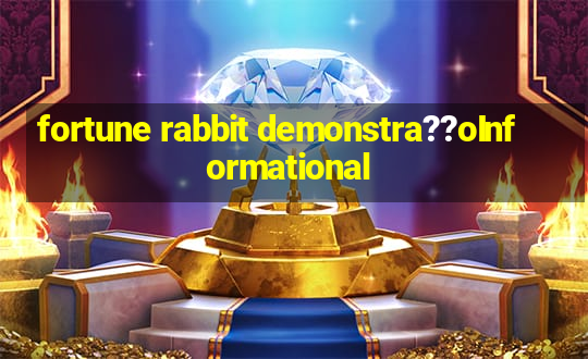 fortune rabbit demonstra??oInformational