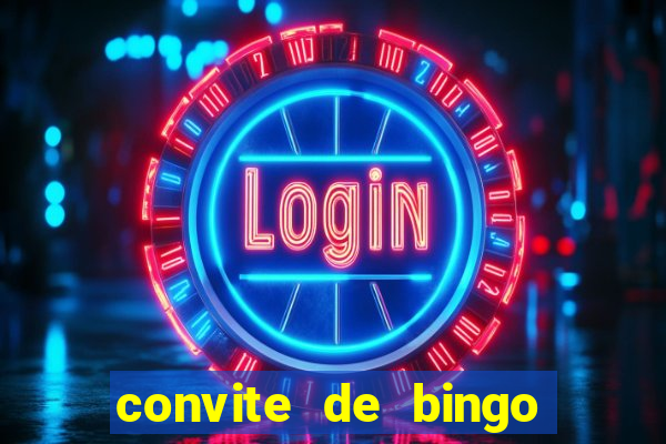 convite de bingo para editar