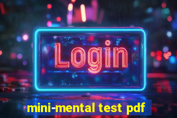 mini-mental test pdf