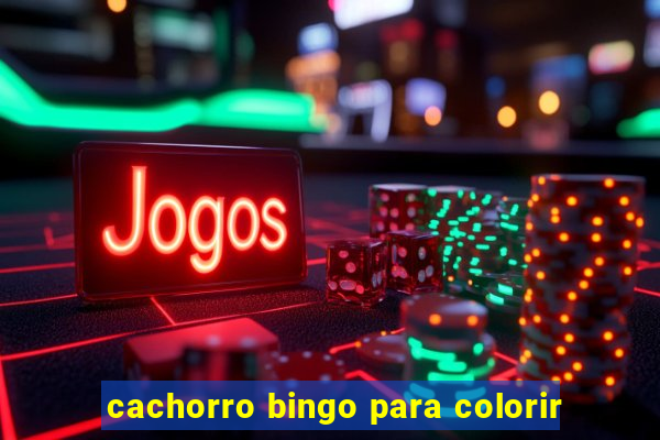 cachorro bingo para colorir