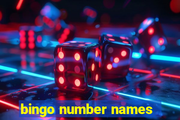 bingo number names