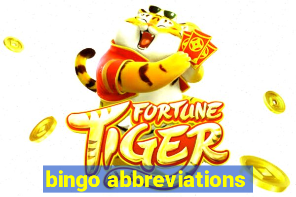 bingo abbreviations