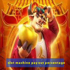 slot machine payout percentage