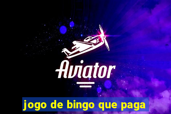 jogo de bingo que paga